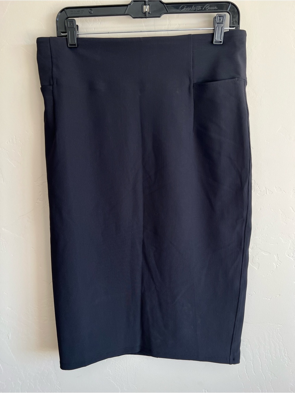 NWOT lululemon Black High Rise Midi Pencil Skirt Size 12 Pockets